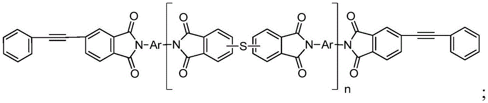 Low-viscosity thermosetting polyimide resin and preparation method and application thereof