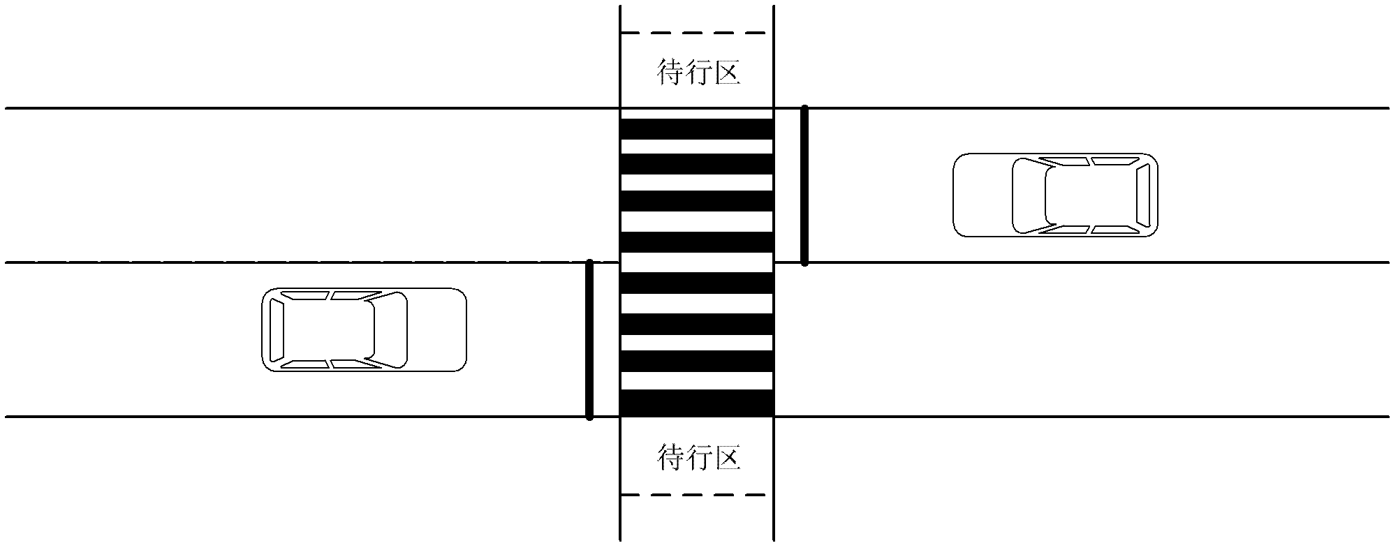 Road section pedestrian street-crossing sensing control method based on number of pedestrians to cross street