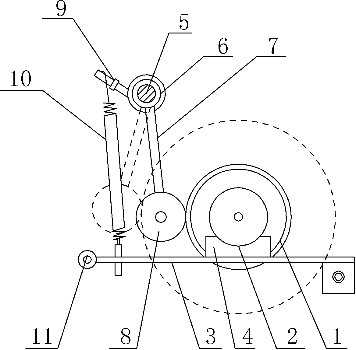 Self-adjusting type thin film rolling mechanism