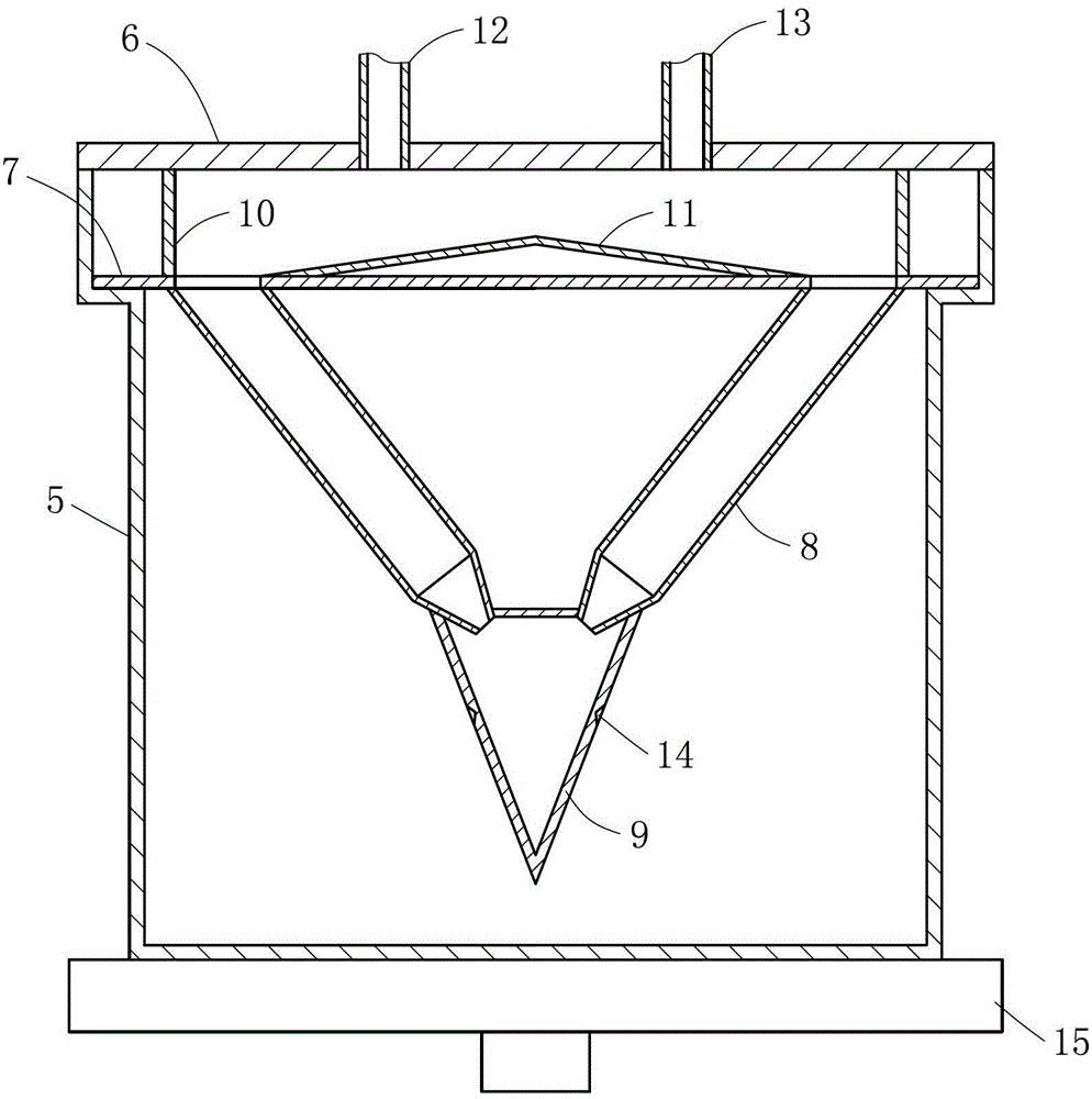 Platelet-rich plasma and bone powder collecting and separating device in operation