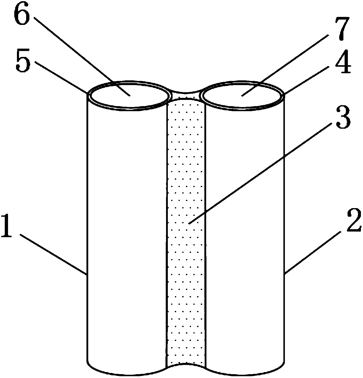 Double-hole quartz tube