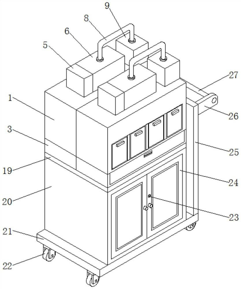 Medical instrument transport cart for medical department