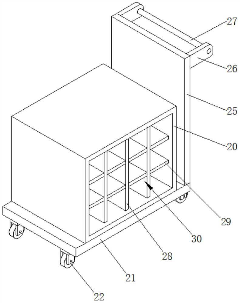 Medical instrument transport cart for medical department