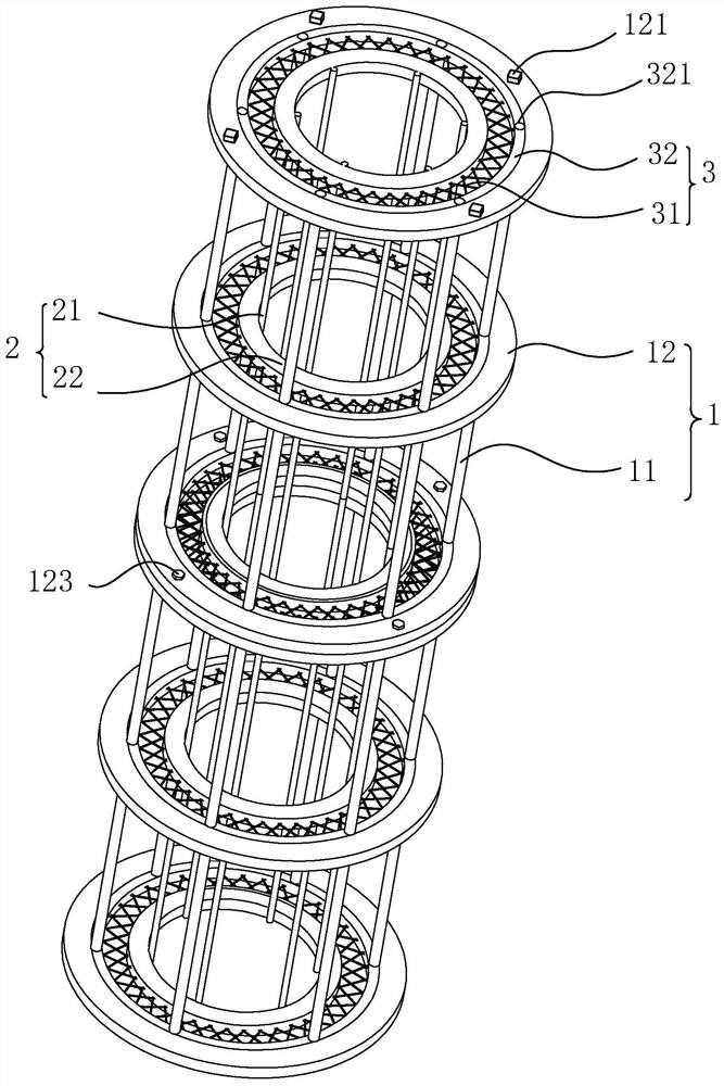 Reinforcement cage structure for karst area pile foundation and pile foundation construction method