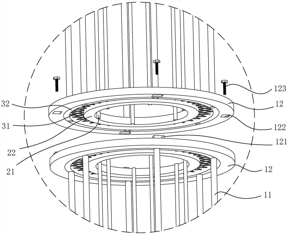 Reinforcement cage structure for karst area pile foundation and pile foundation construction method