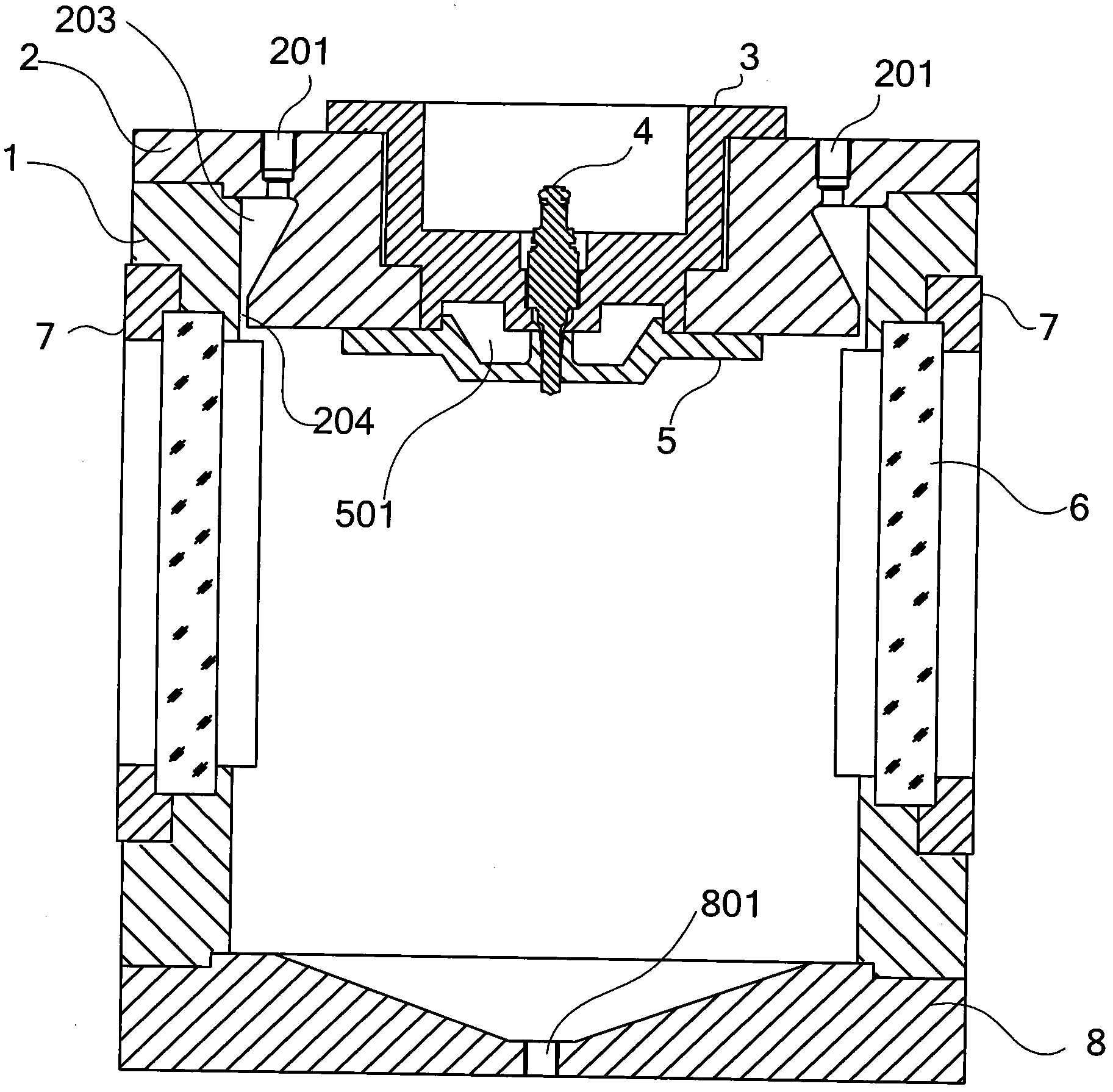 Atomizing test constant-volume elastomer