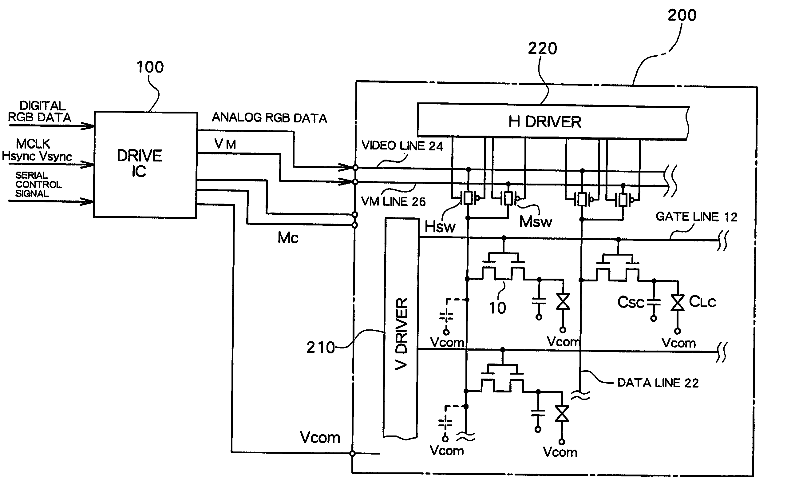 Method for driving active matrix type liquid crystal display