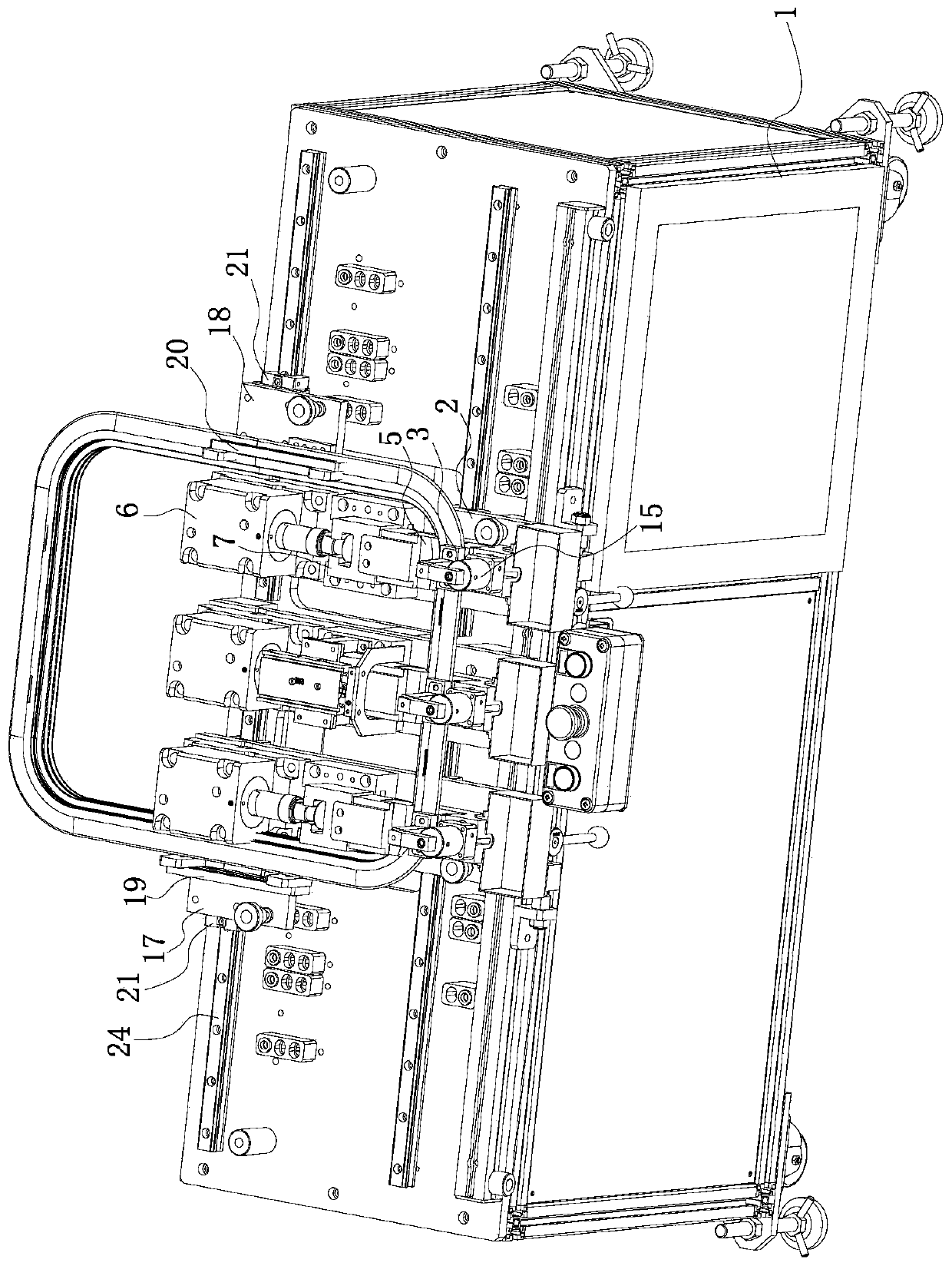 Punching equipment for mounting hole of aluminum frame lining strip