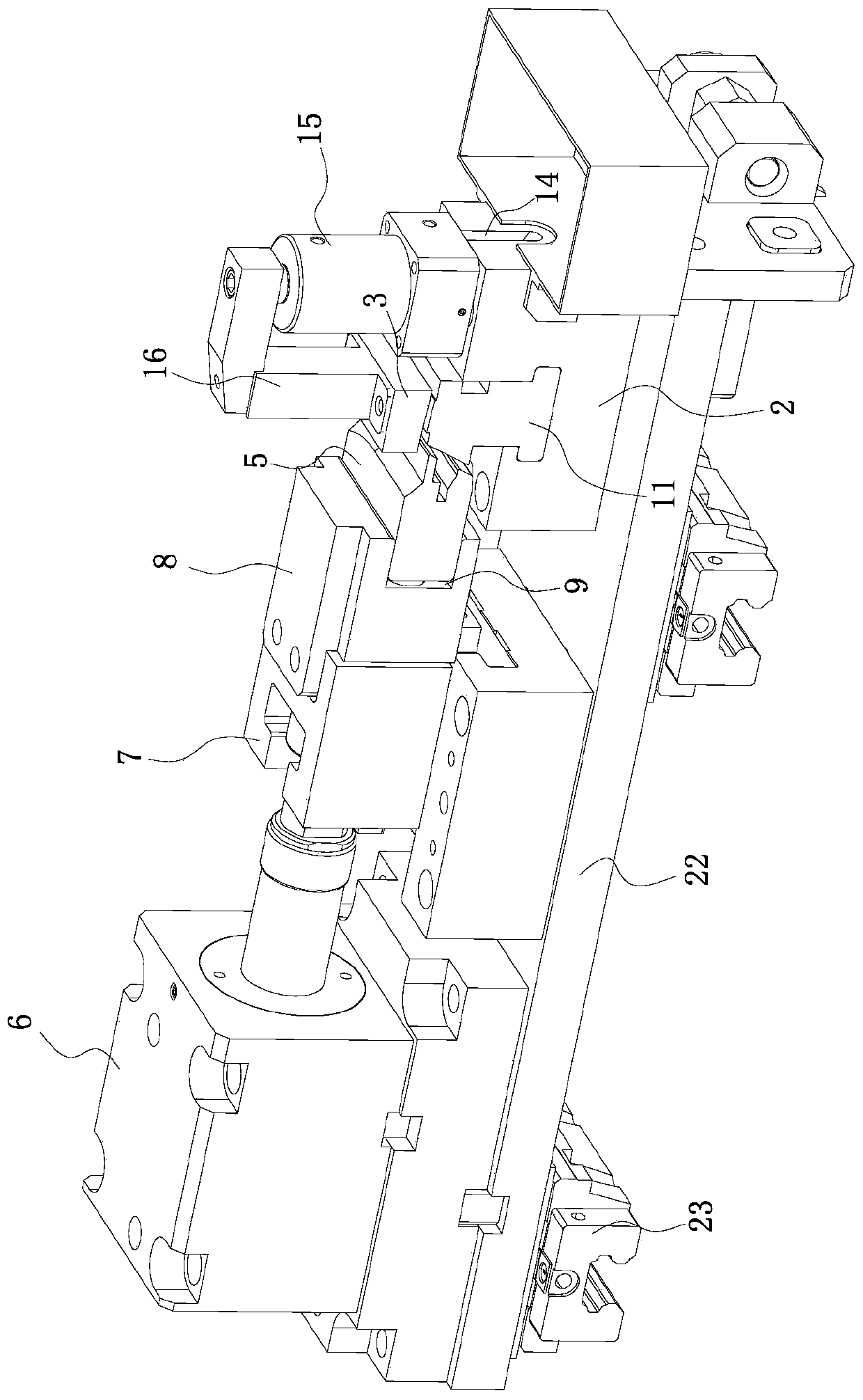 Punching equipment for mounting hole of aluminum frame lining strip