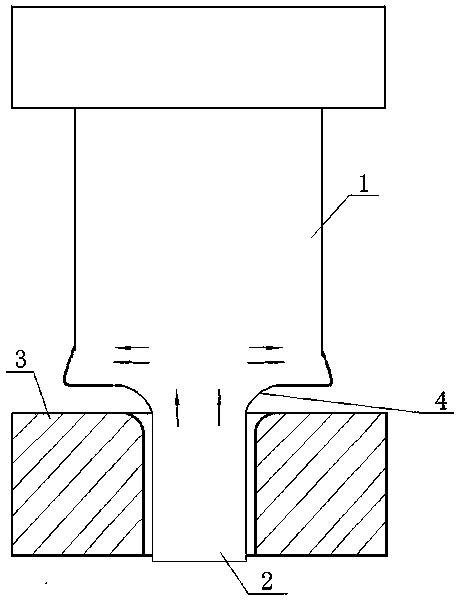 Upsetting method for battery pole piece roll