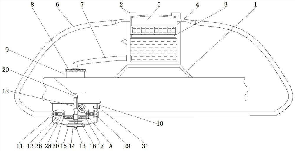 A flat roof water seepage detection device for residential buildings