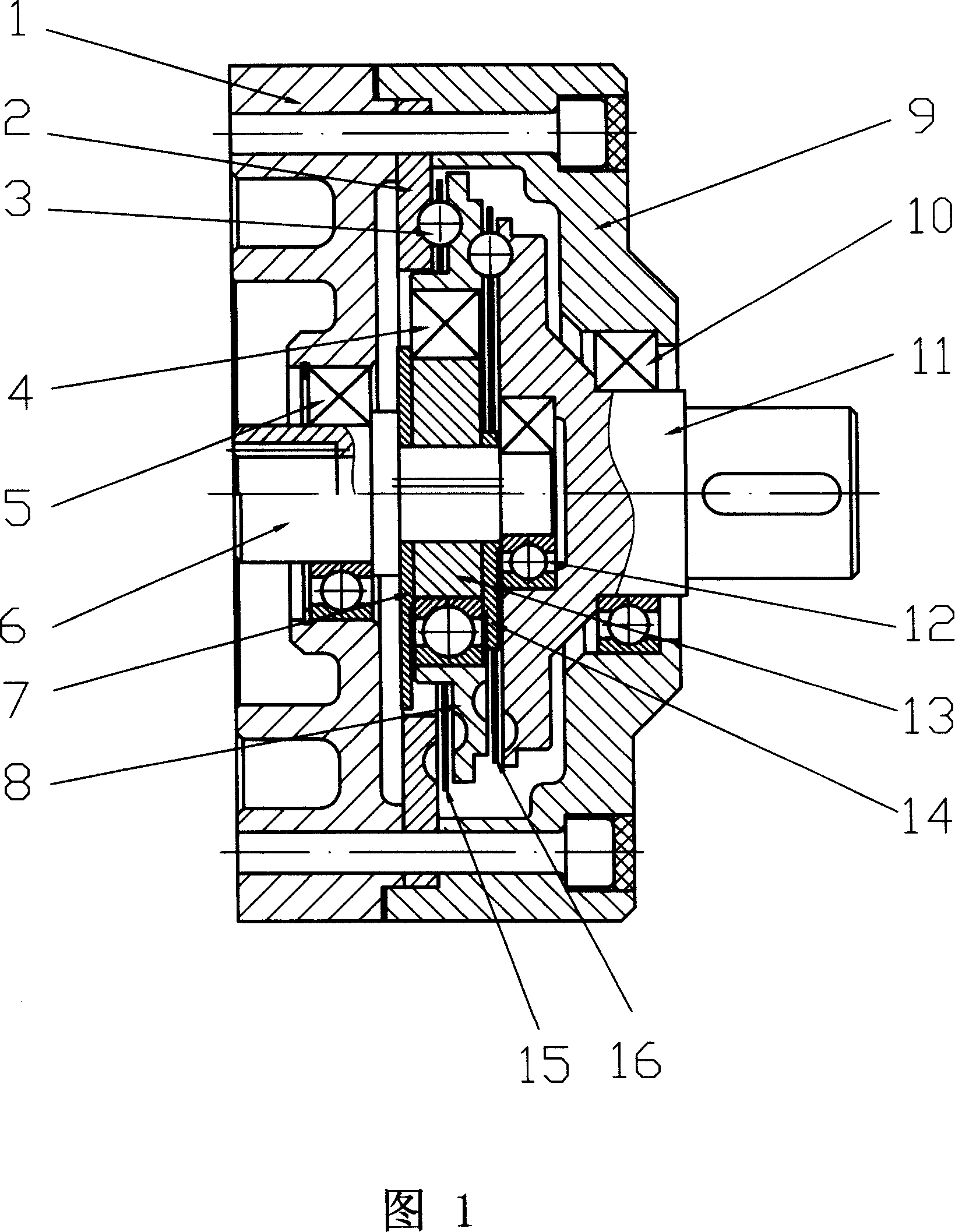 Compound cycloid reducer with retainer