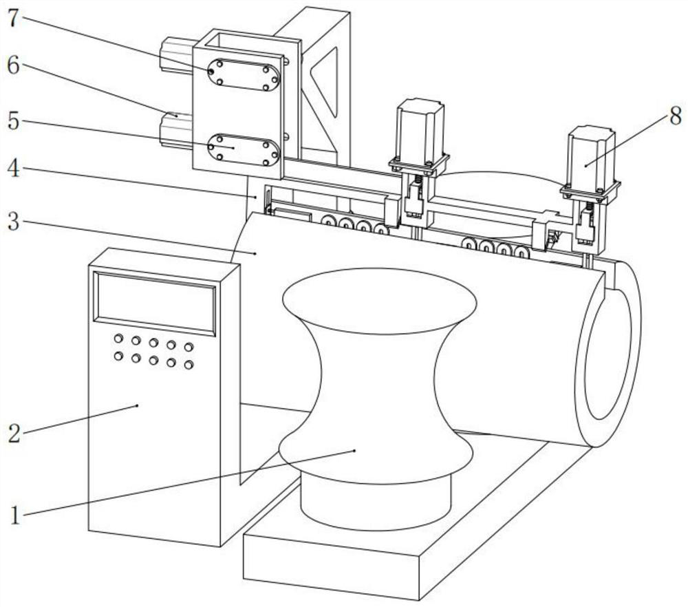 Thick-walled pipe lateral induction straight seam welding device and method