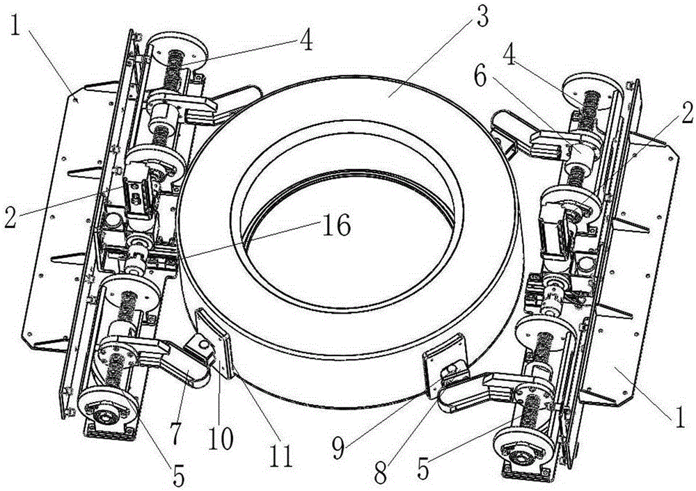 Tyre clamping device