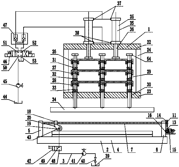 Gelatinizing and pressing-fit device for plate