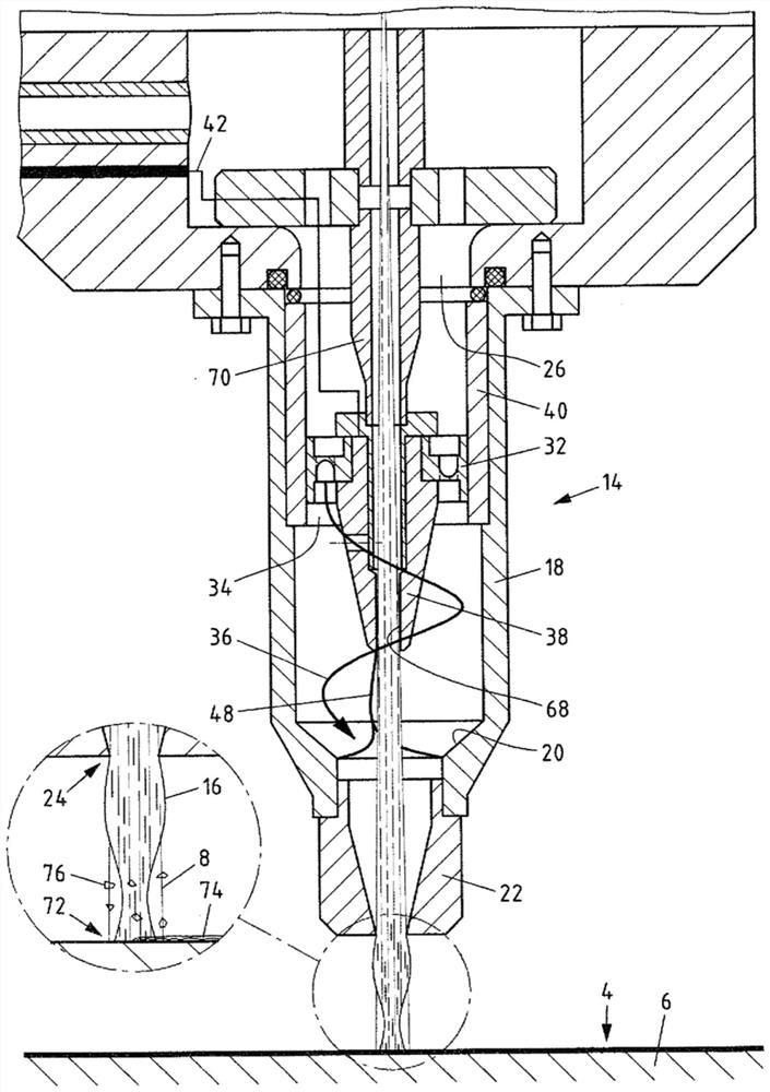 Device for processing workpiece surfaces by means of a laser beam and method for operating the device