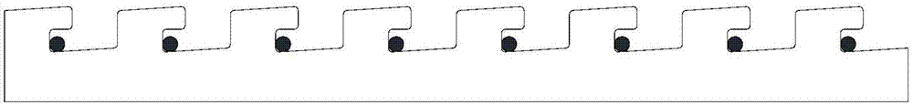 Perforated plate connector with shoe-shaped slotted holes, steel beam and method