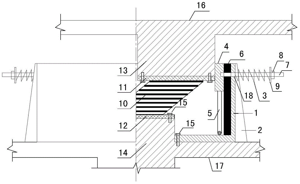 Isolation layer limit protective device of inter-layer seismic isolation structure