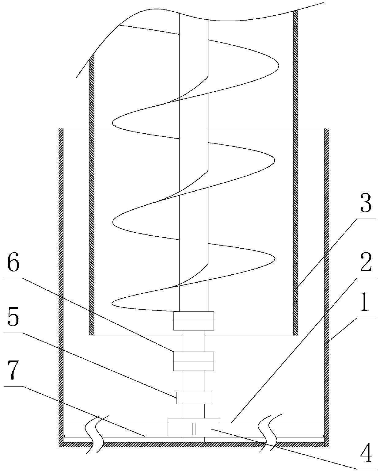 Biomass material conveying mechanism