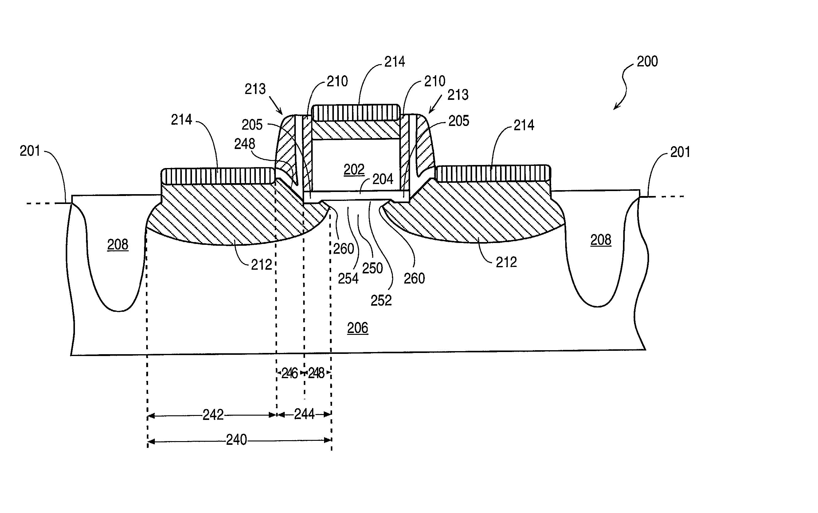 Novel mos transistor structure and method of fabrication