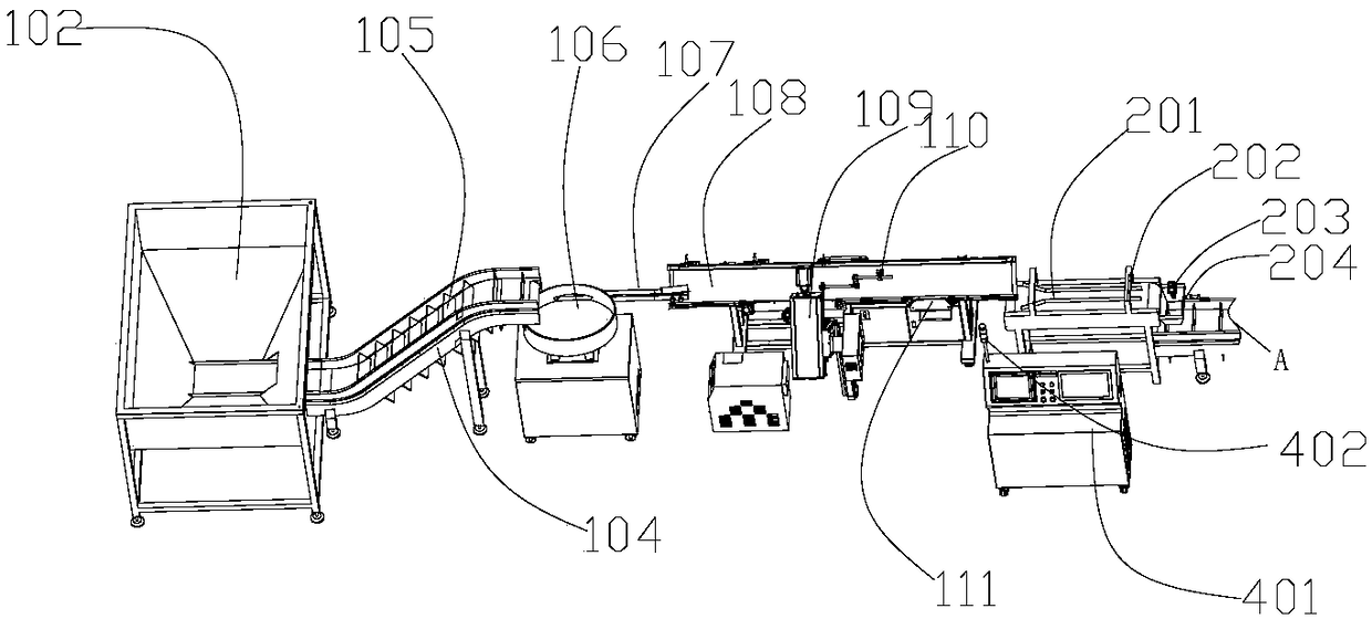 Product unique code full-automatic packaging production line