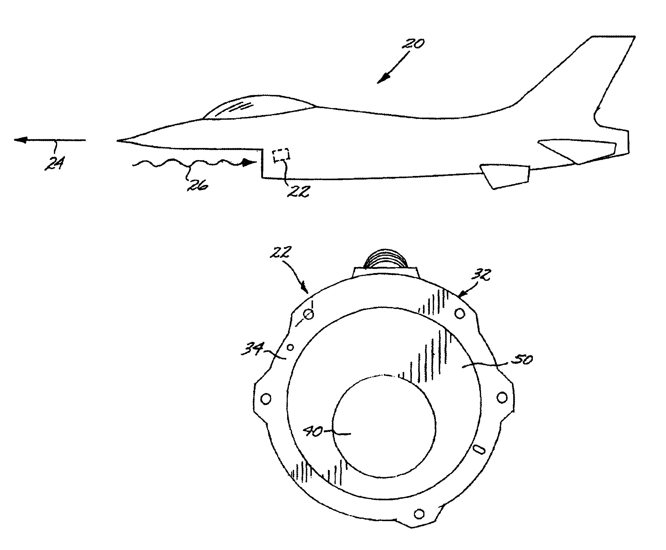 Sensor system and method for sensing in an elevated-temperature environment, with protection against external heating