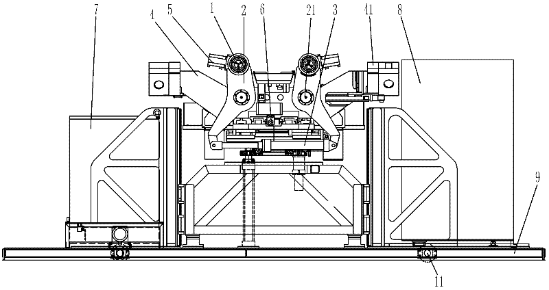 On-line top wheel device