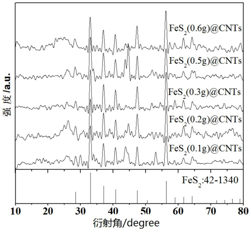 Preparation method and application of a heteroelement-doped carbon nanotube-encapsulated metal sulfide composite negative electrode material