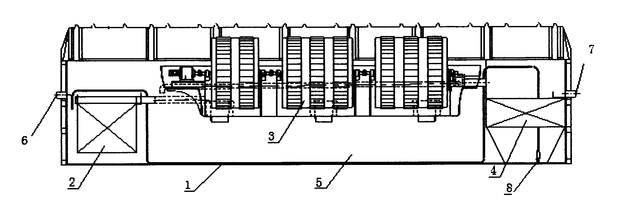 Biological rotating disc integrated domestic sewage treatment equipment