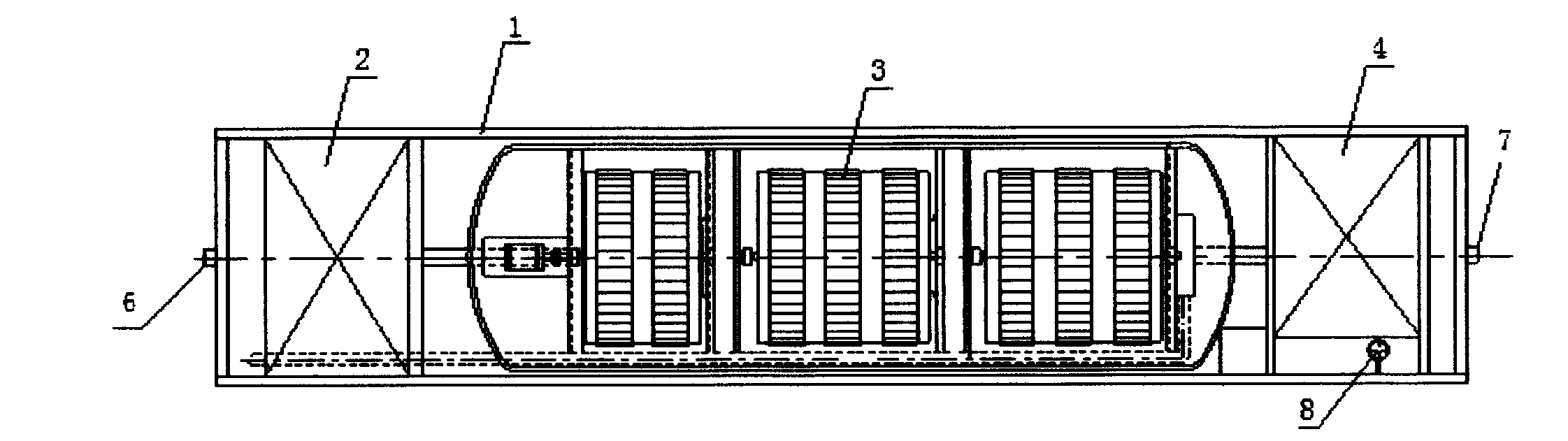 Biological rotating disc integrated domestic sewage treatment equipment