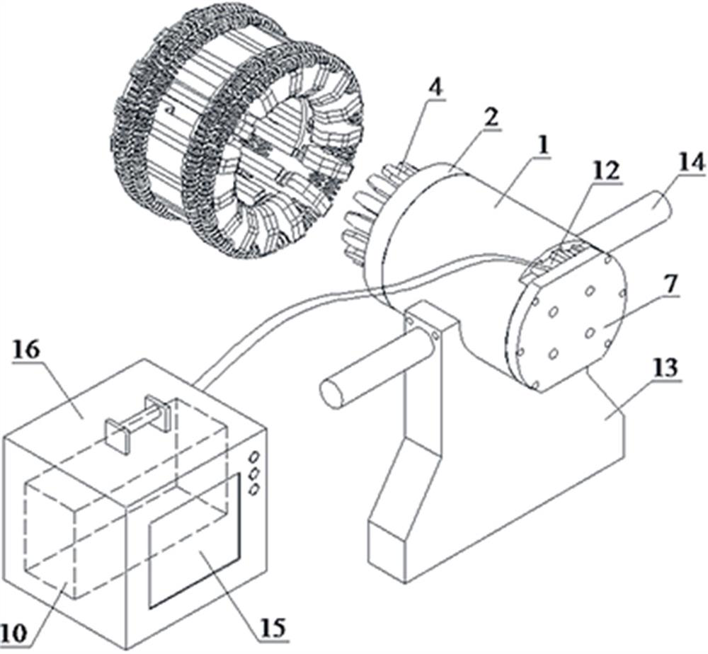 A plum blossom contact elastic pressure detection device