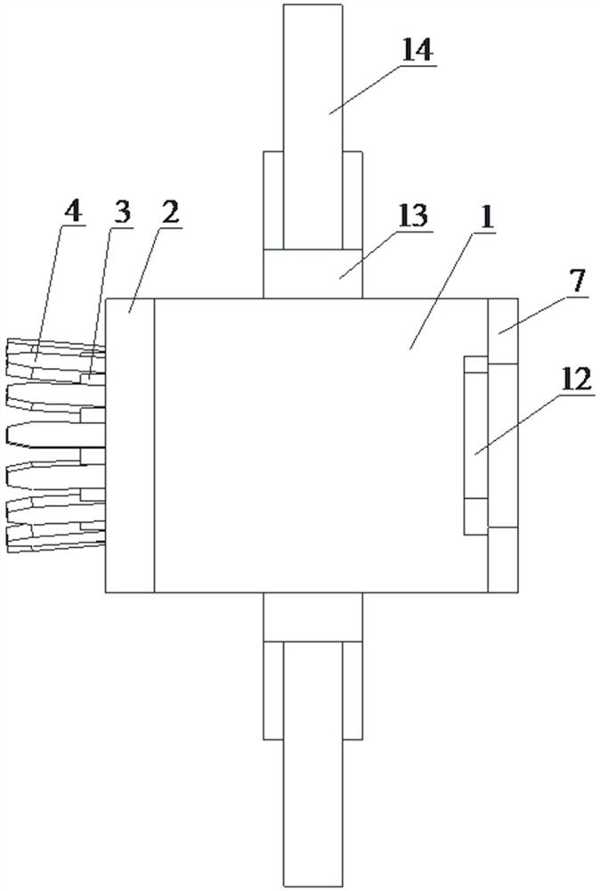 A plum blossom contact elastic pressure detection device