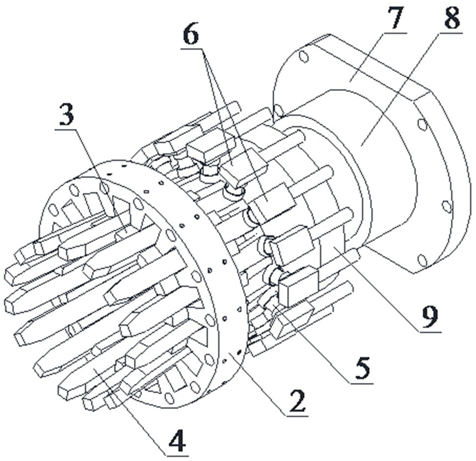 A plum blossom contact elastic pressure detection device