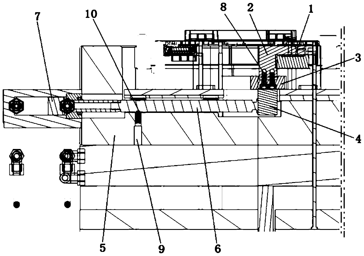 Laterally formed oil cylinder slider mechanism