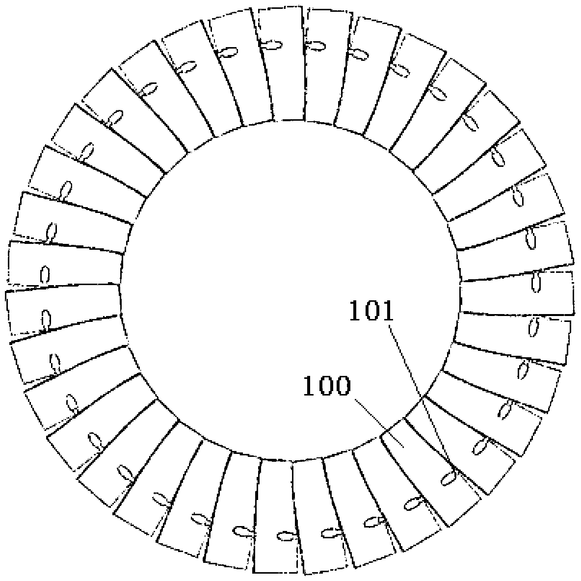 Lacing hole structure of turbine blade and loose lacing wire installation structure of the same turbine blade