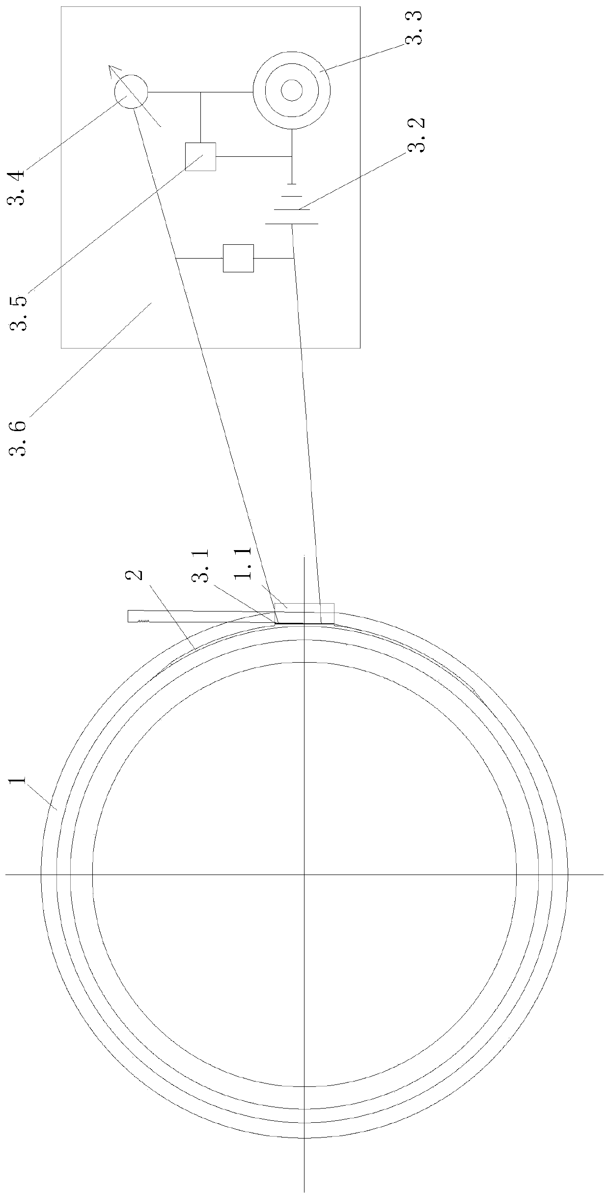 Vacuum pipeline clamp for electric automobile