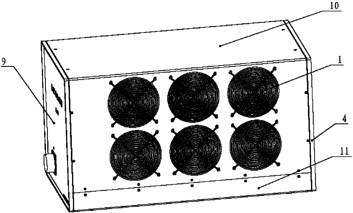 Modular heat dissipation structure of power supply and distribution load device