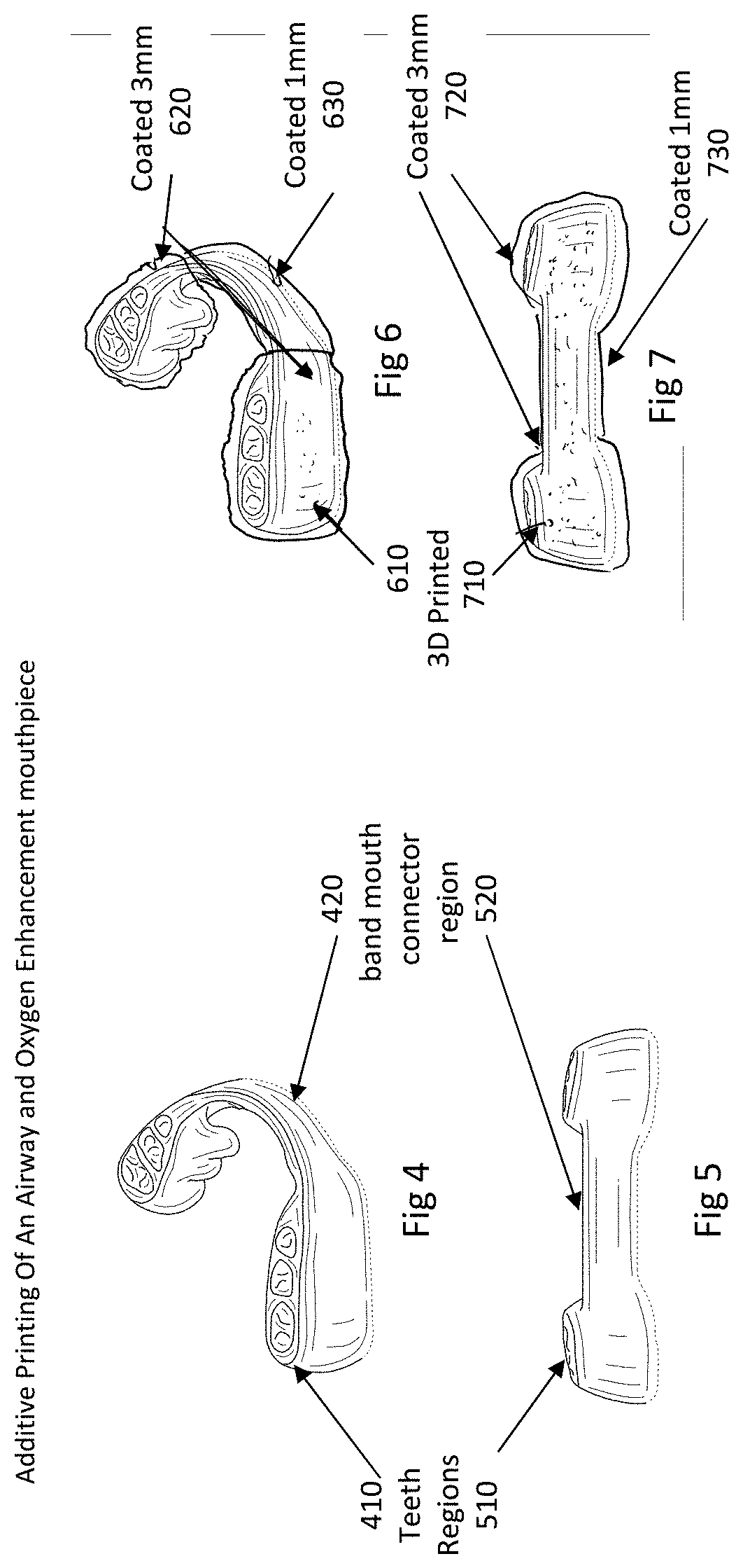 Additive printing of an airway and oxygen enhancement mouthpiece