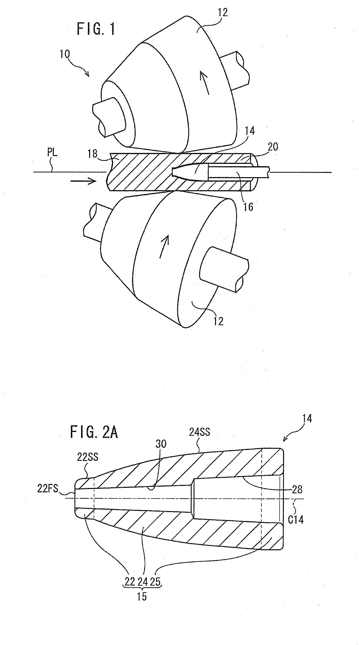 Piercing apparatus, plug used for piercing apparatus, and method for producing seamless steel pipe