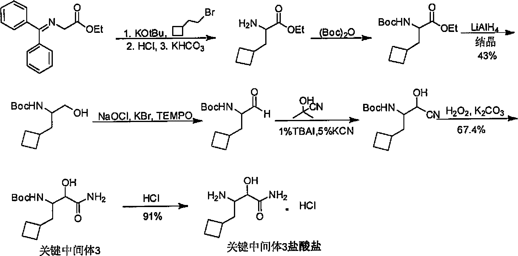 Cyclobutyl-containing alpha-hydroxy-beta-amino ester compound and preparation method thereof