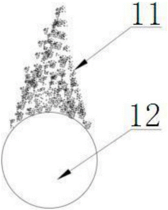 Water-drop-shaped magnetic rod