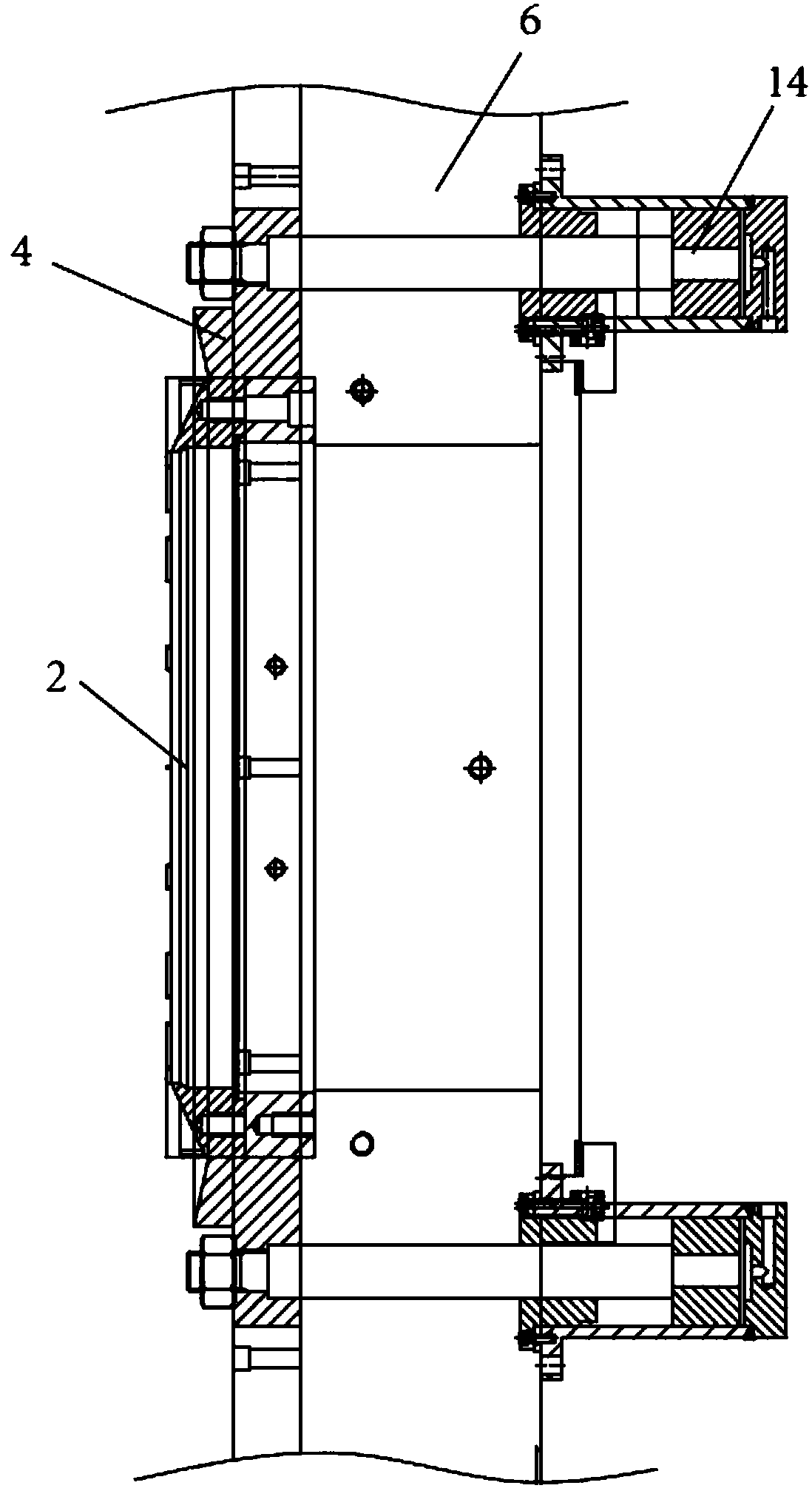 Double-returned material auxiliary peeling machine