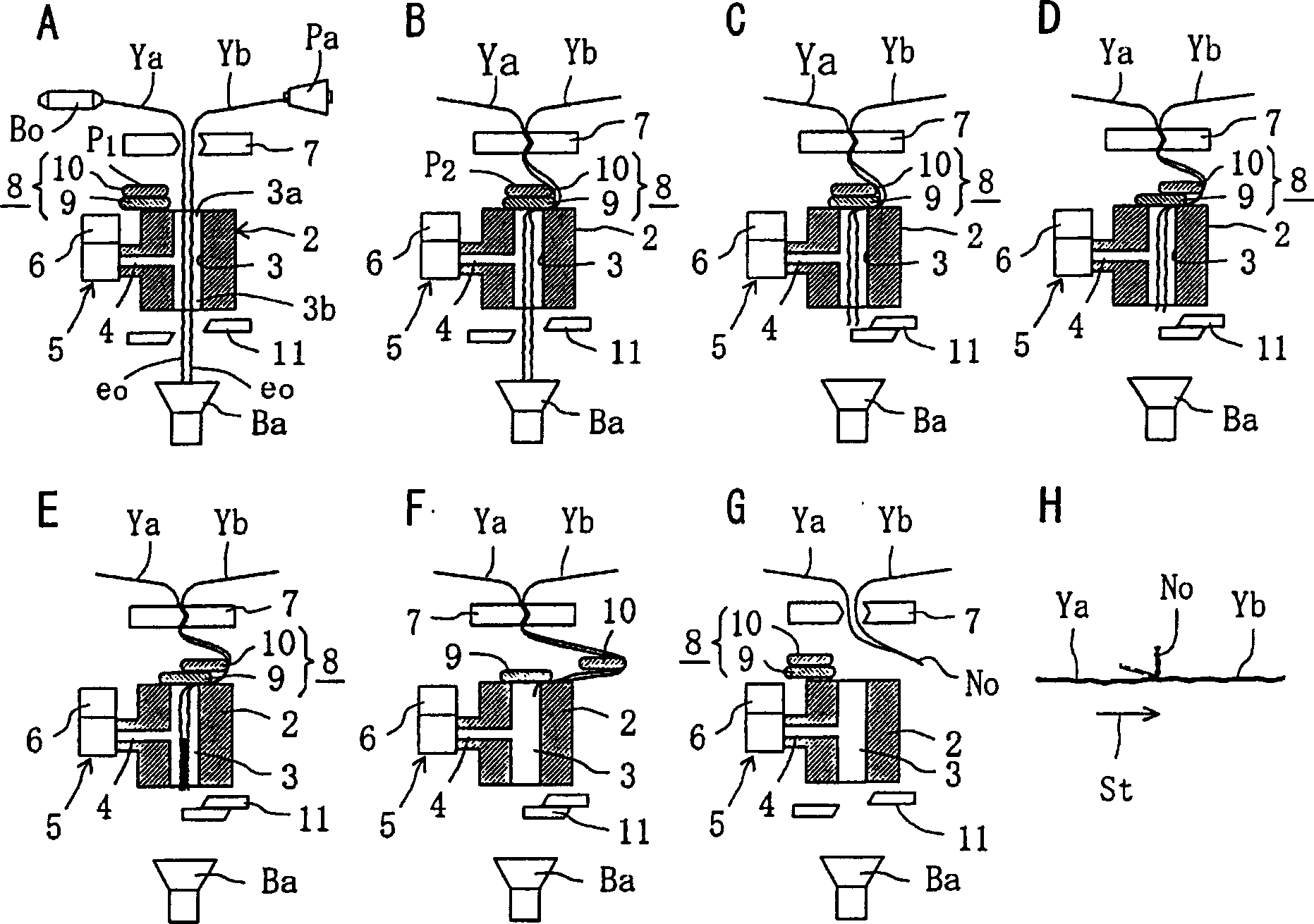 Yarn joining device and handy splicer