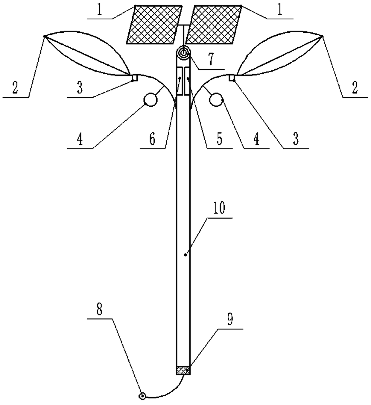 Urban solar street lamp for dust suppression