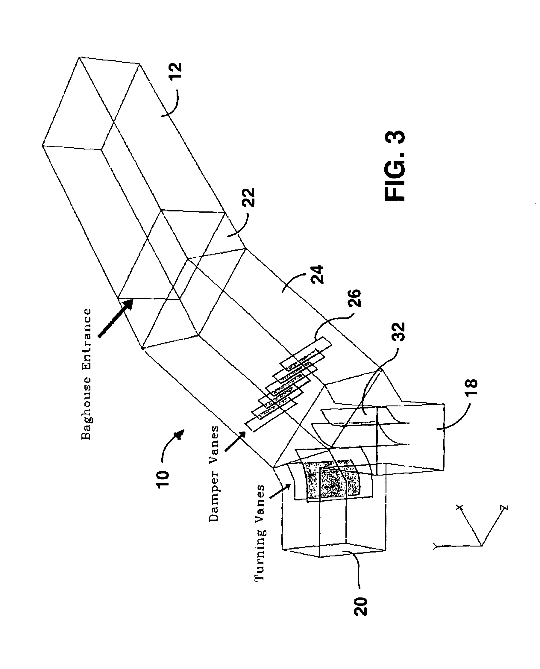 Intermittent mixer with low pressure drop