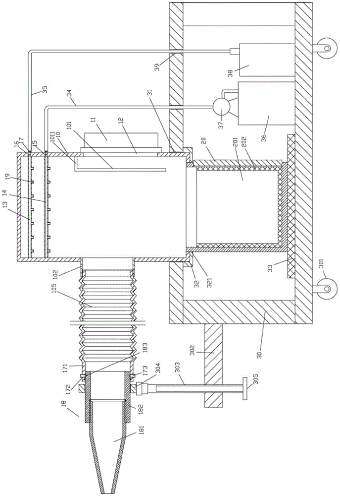 A vacuum cart for textiles