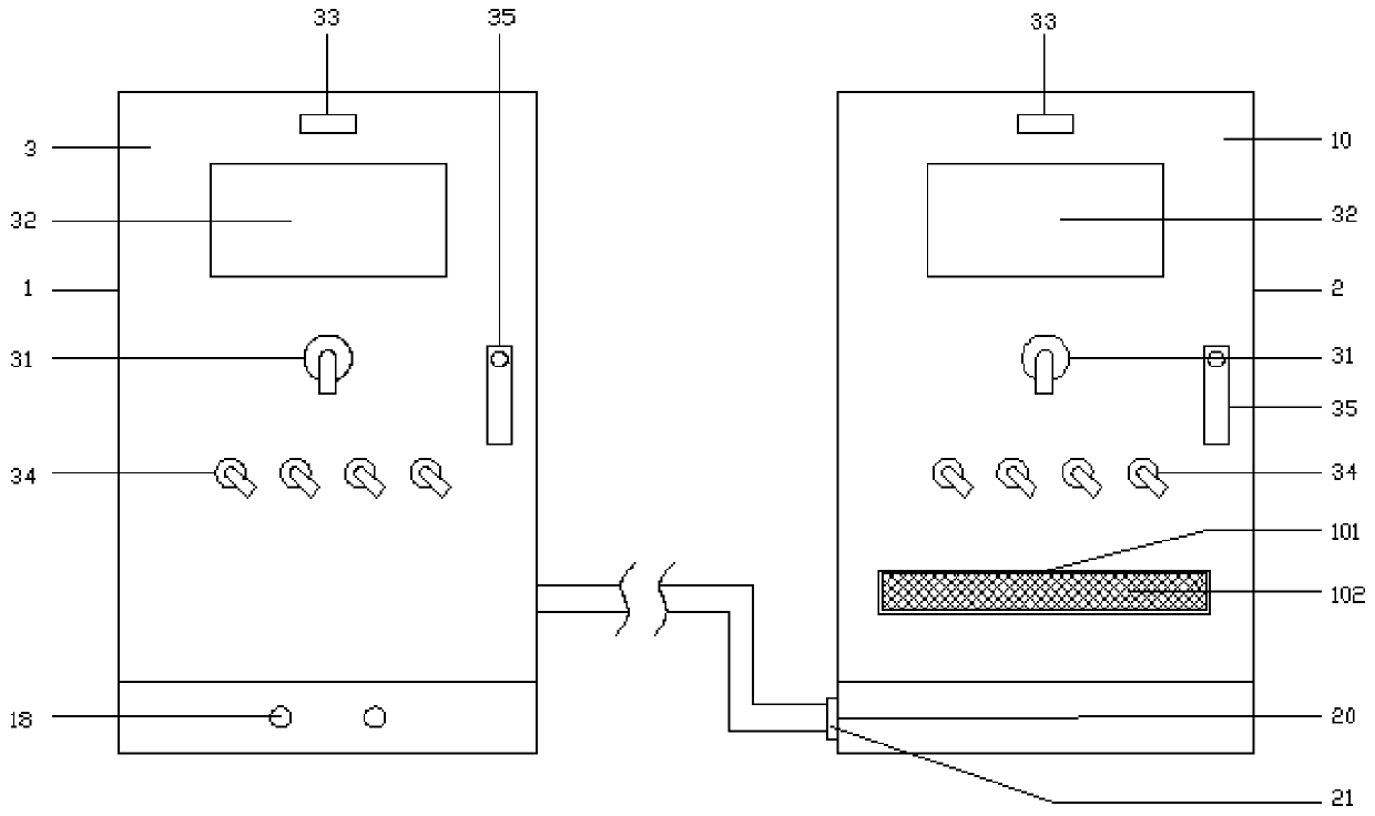 Frequency converter control cabinet in mutual backup automatic switching mode realized by utilizing hard logic