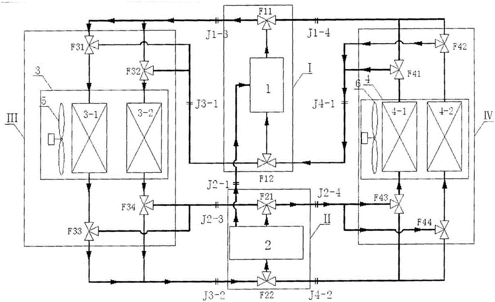 Ternary-cycle-typed new energy automobile air conditioning system