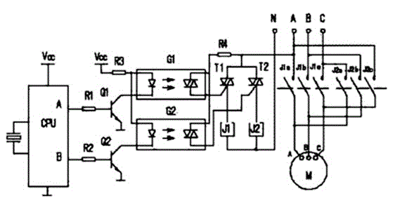 Three-phase asynchronous motor electric-braking device and control method thereof