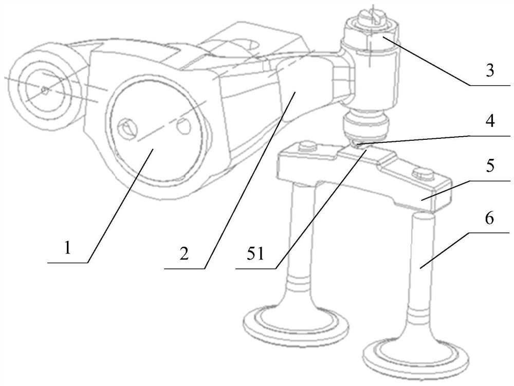 Anti-eccentric-wear roller type valve rocker arm combined device